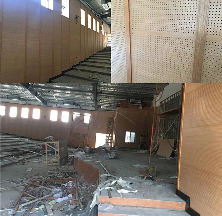 山東淄博報告廳防火木質吸音板聲學工程