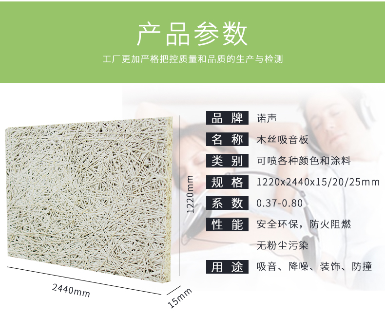 木絲吸音板參數